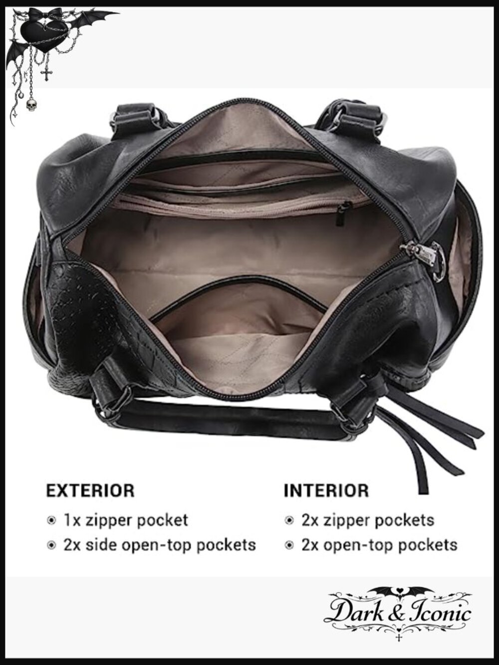 Large Soft Vegan Leather Hobo Satchel Tote Bag Crossbody Work Purse - Picture 5 of 7
